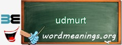 WordMeaning blackboard for udmurt